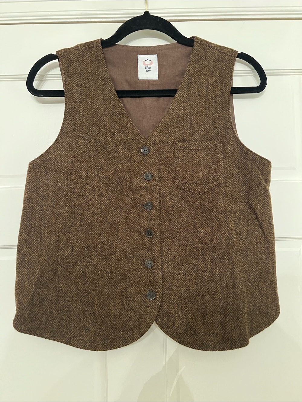Son de Flor Herringbone Wool Vest- Size XS/S